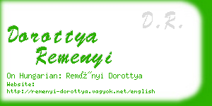 dorottya remenyi business card